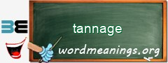 WordMeaning blackboard for tannage